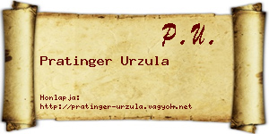 Pratinger Urzula névjegykártya